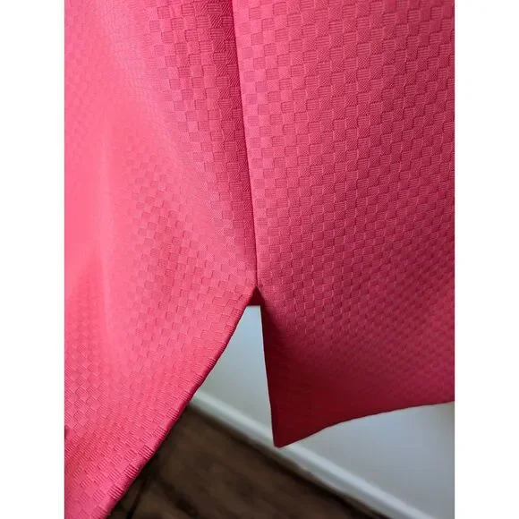 Tahari Levine Studio Sunset Salmon Sheath Dress 14 Sleeveless Career Coquette - Picture 7 of 8